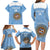 Custom Argentina Football Family Matching Long Sleeve Bodycon Dress and Hawaiian Shirt Vamos La Albiceleste Blue Version - Wonder Print Shop