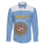 Custom Argentina Football Family Matching Long Sleeve Bodycon Dress and Hawaiian Shirt Vamos La Albiceleste Blue Version - Wonder Print Shop