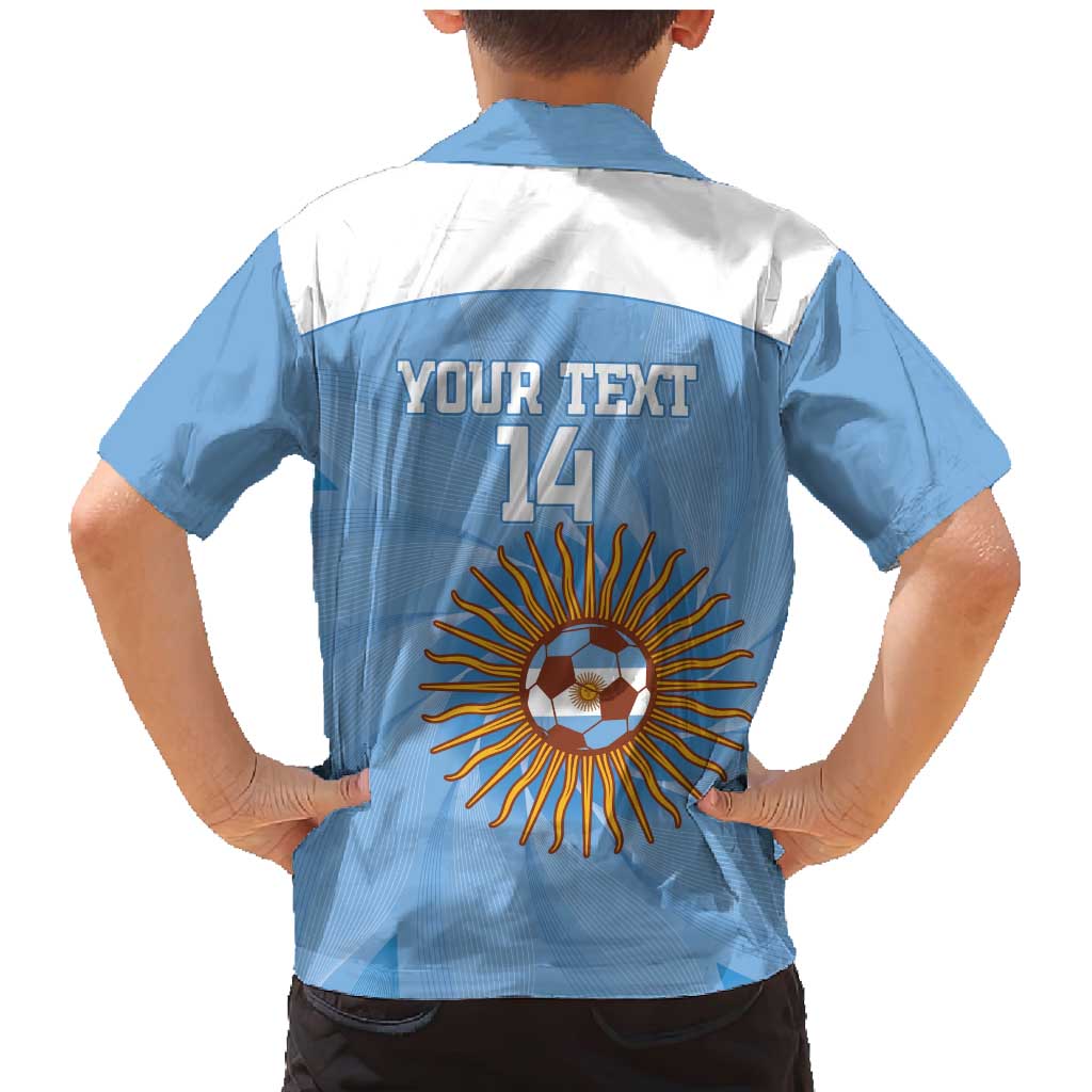 Custom Argentina Football Family Matching Mermaid Dress and Hawaiian Shirt Vamos La Albiceleste Blue Version - Wonder Print Shop