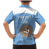 Custom Argentina Football Family Matching Mermaid Dress and Hawaiian Shirt Vamos La Albiceleste Blue Version - Wonder Print Shop