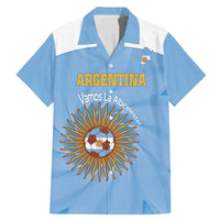 Custom Argentina Football Family Matching Mermaid Dress and Hawaiian Shirt Vamos La Albiceleste Blue Version - Wonder Print Shop