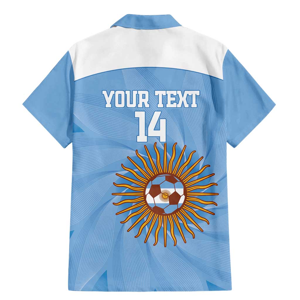 Custom Argentina Football Family Matching Mermaid Dress and Hawaiian Shirt Vamos La Albiceleste Blue Version - Wonder Print Shop