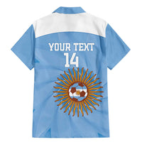 Custom Argentina Football Family Matching Mermaid Dress and Hawaiian Shirt Vamos La Albiceleste Blue Version - Wonder Print Shop
