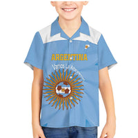 Custom Argentina Football Family Matching Mermaid Dress and Hawaiian Shirt Vamos La Albiceleste Blue Version - Wonder Print Shop