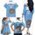 Custom Argentina Football Family Matching Off The Shoulder Long Sleeve Dress and Hawaiian Shirt Vamos La Albiceleste Blue Version - Wonder Print Shop