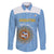 Custom Argentina Football Family Matching Off The Shoulder Long Sleeve Dress and Hawaiian Shirt Vamos La Albiceleste Blue Version - Wonder Print Shop