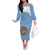 Custom Argentina Football Family Matching Off The Shoulder Long Sleeve Dress and Hawaiian Shirt Vamos La Albiceleste Blue Version - Wonder Print Shop