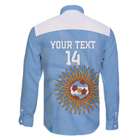 Custom Argentina Football Family Matching Off Shoulder Maxi Dress and Hawaiian Shirt Vamos La Albiceleste Blue Version - Wonder Print Shop