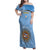 Custom Argentina Football Family Matching Off Shoulder Maxi Dress and Hawaiian Shirt Vamos La Albiceleste Blue Version - Wonder Print Shop