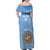 Custom Argentina Football Family Matching Off Shoulder Maxi Dress and Hawaiian Shirt Vamos La Albiceleste Blue Version - Wonder Print Shop