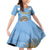Custom Argentina Football Family Matching Off Shoulder Short Dress and Hawaiian Shirt Vamos La Albiceleste Blue Version - Wonder Print Shop