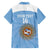 Custom Argentina Football Family Matching Off Shoulder Short Dress and Hawaiian Shirt Vamos La Albiceleste Blue Version - Wonder Print Shop