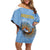 Custom Argentina Football Family Matching Off Shoulder Short Dress and Hawaiian Shirt Vamos La Albiceleste Blue Version - Wonder Print Shop