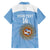 Custom Argentina Football Family Matching Short Sleeve Bodycon Dress and Hawaiian Shirt Vamos La Albiceleste Blue Version - Wonder Print Shop