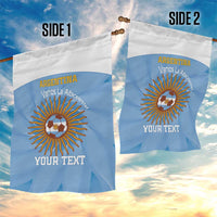 Custom Argentina Football Garden Flag Vamos La Albiceleste Blue Version - Wonder Print Shop