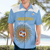 Custom Argentina Football Hawaiian Shirt Vamos La Albiceleste Blue Version - Wonder Print Shop