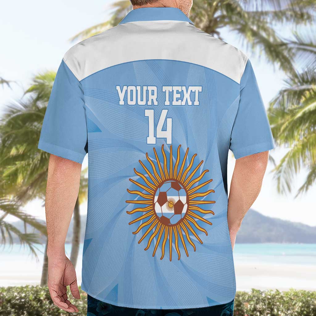 Custom Argentina Football Hawaiian Shirt Vamos La Albiceleste Blue Version - Wonder Print Shop