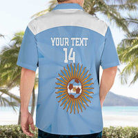Custom Argentina Football Hawaiian Shirt Vamos La Albiceleste Blue Version - Wonder Print Shop
