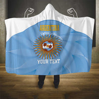 Custom Argentina Football Hooded Blanket Vamos La Albiceleste Blue Version - Wonder Print Shop