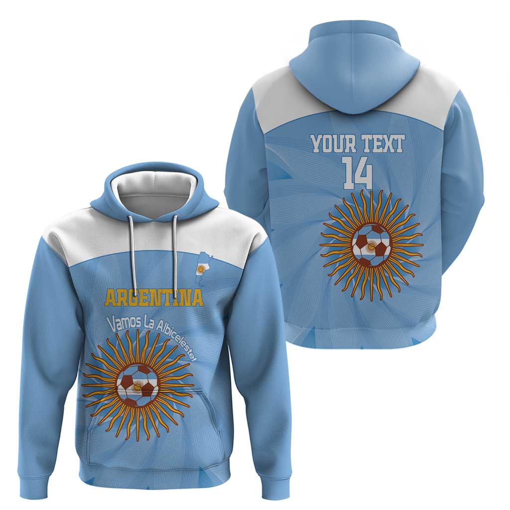 Custom Argentina Football Hoodie Vamos La Albiceleste Blue Version - Wonder Print Shop