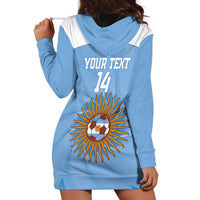 Custom Argentina Football Hoodie Dress Vamos La Albiceleste Blue Version - Wonder Print Shop