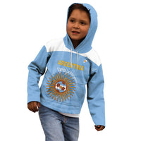 Custom Argentina Football Kid Hoodie Vamos La Albiceleste Blue Version - Wonder Print Shop