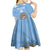 Custom Argentina Football Kid Short Sleeve Dress Vamos La Albiceleste Blue Version - Wonder Print Shop