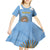 Custom Argentina Football Kid Short Sleeve Dress Vamos La Albiceleste Blue Version - Wonder Print Shop