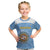 Custom Argentina Football Kid T Shirt Vamos La Albiceleste Blue Version - Wonder Print Shop