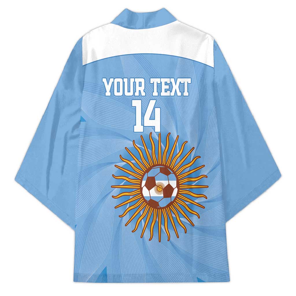 Custom Argentina Football Kimono Vamos La Albiceleste Blue Version - Wonder Print Shop
