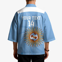 Custom Argentina Football Kimono Vamos La Albiceleste Blue Version - Wonder Print Shop