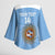 Custom Argentina Football Kimono Sleeve Blouse Vamos La Albiceleste Blue Version - Wonder Print Shop