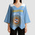 Custom Argentina Football Kimono Sleeve Blouse Vamos La Albiceleste Blue Version - Wonder Print Shop