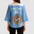 Custom Argentina Football Kimono Sleeve Blouse Vamos La Albiceleste Blue Version - Wonder Print Shop