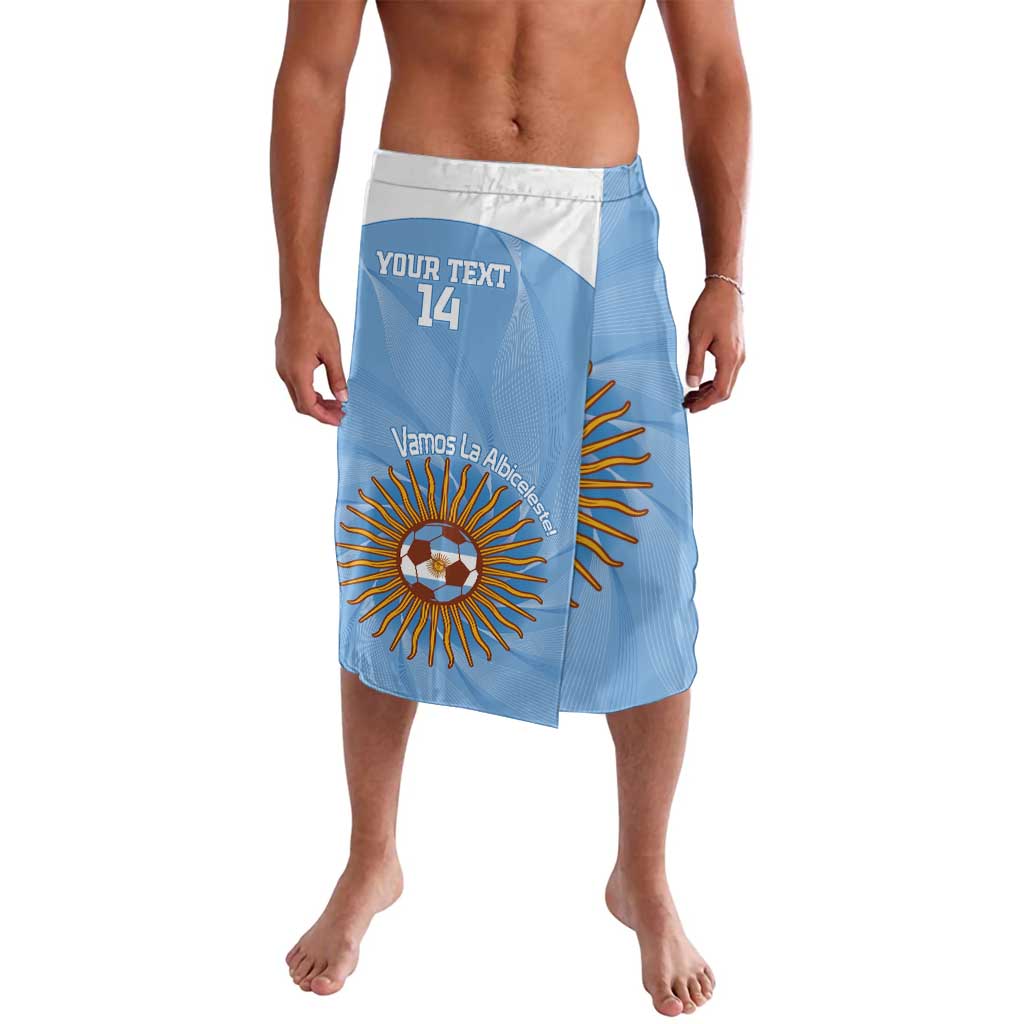 Custom Argentina Football Lavalava Vamos La Albiceleste Blue Version - Wonder Print Shop