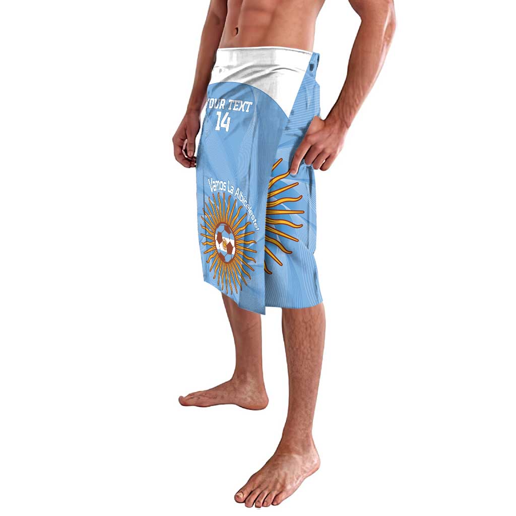 Custom Argentina Football Lavalava Vamos La Albiceleste Blue Version - Wonder Print Shop