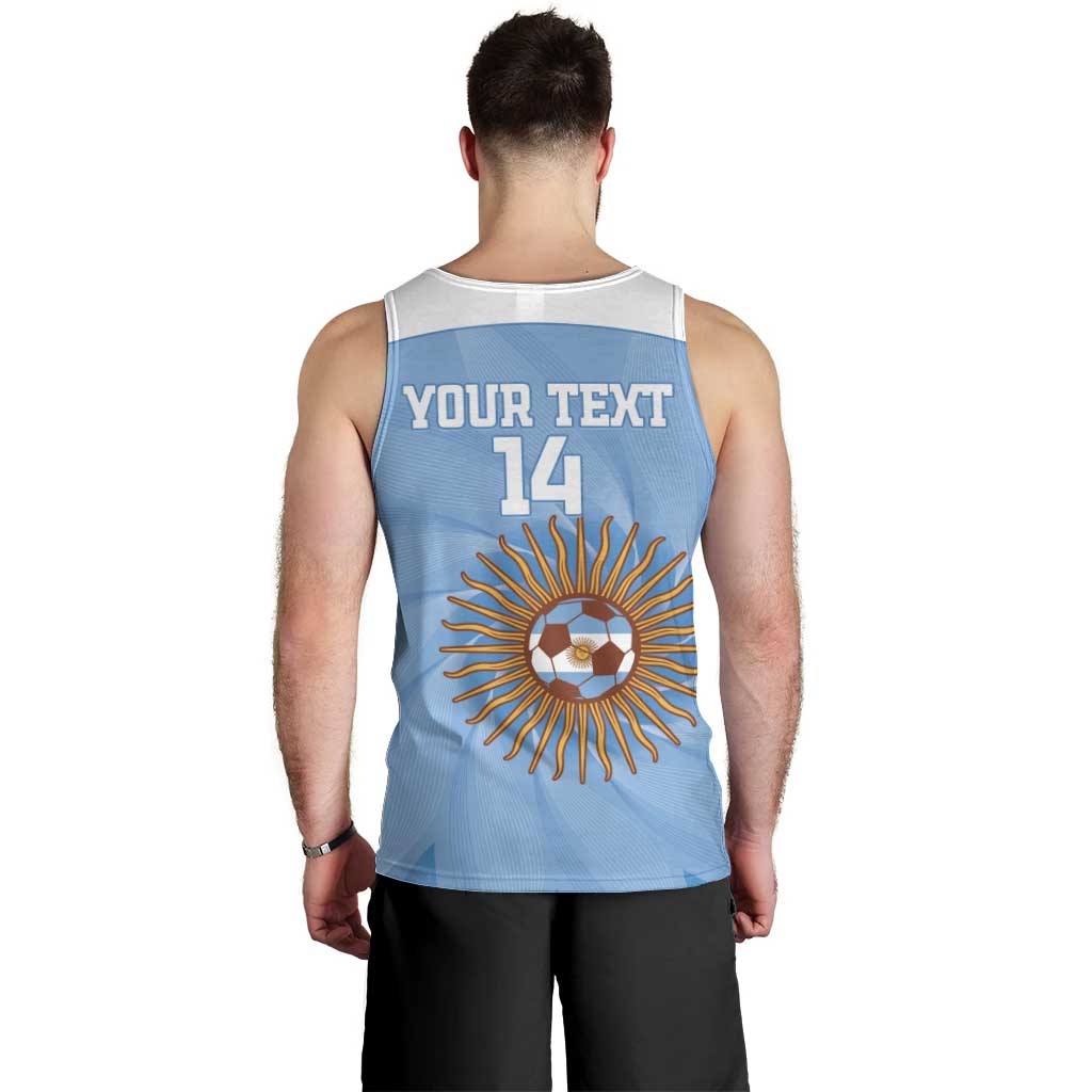 Custom Argentina Football Men Tank Top Vamos La Albiceleste Blue Version - Wonder Print Shop