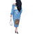 Custom Argentina Football Off The Shoulder Long Sleeve Dress Vamos La Albiceleste Blue Version - Wonder Print Shop