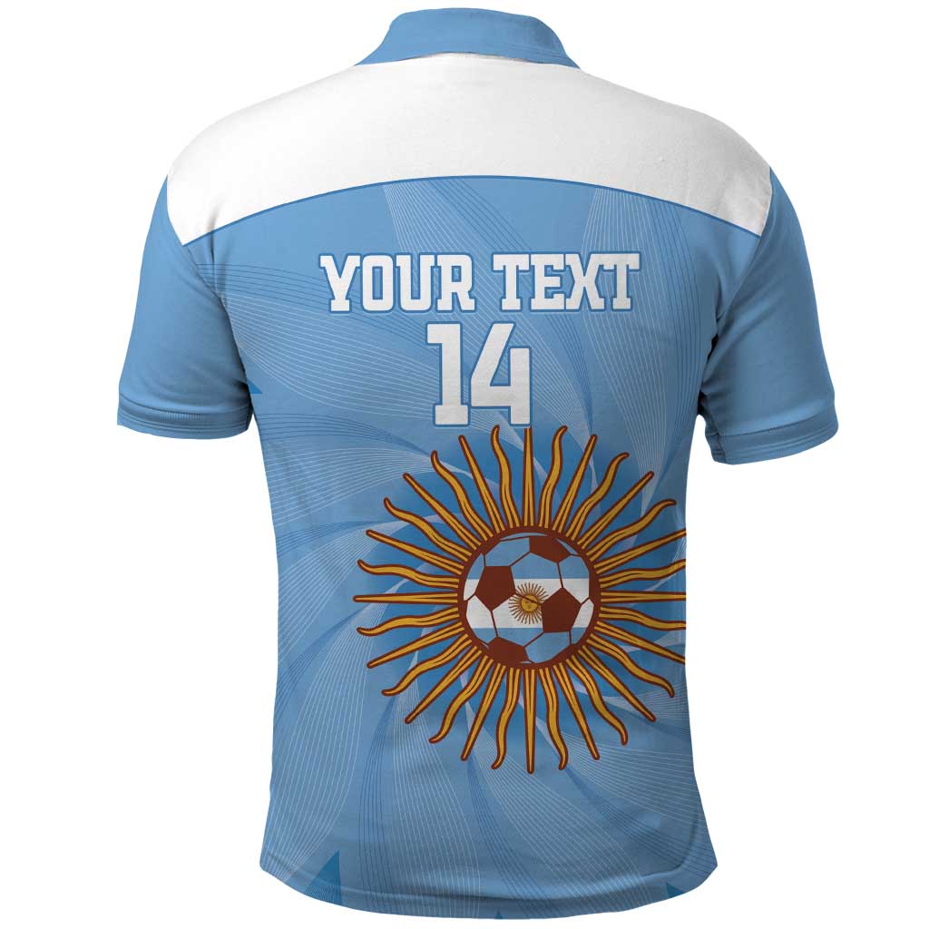 Custom Argentina Football Polo Shirt Vamos La Albiceleste Blue Version - Wonder Print Shop
