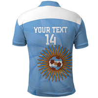 Custom Argentina Football Polo Shirt Vamos La Albiceleste Blue Version - Wonder Print Shop