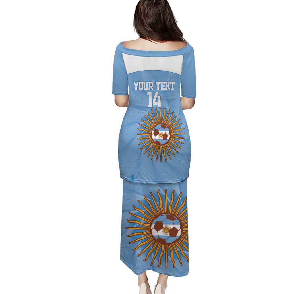 Custom Argentina Football Puletasi Vamos La Albiceleste Blue Version - Wonder Print Shop