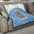 Custom Argentina Football Quilt Vamos La Albiceleste Blue Version - Wonder Print Shop