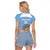 Custom Argentina Football Raglan Cropped T Shirt Vamos La Albiceleste Blue Version - Wonder Print Shop