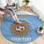 Custom Argentina Football Round Carpet Vamos La Albiceleste Blue Version - Wonder Print Shop