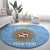 Custom Argentina Football Round Carpet Vamos La Albiceleste Blue Version - Wonder Print Shop