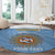 Custom Argentina Football Round Carpet Vamos La Albiceleste Blue Version - Wonder Print Shop