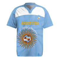 Custom Argentina Football Rugby Jersey Vamos La Albiceleste Blue Version - Wonder Print Shop