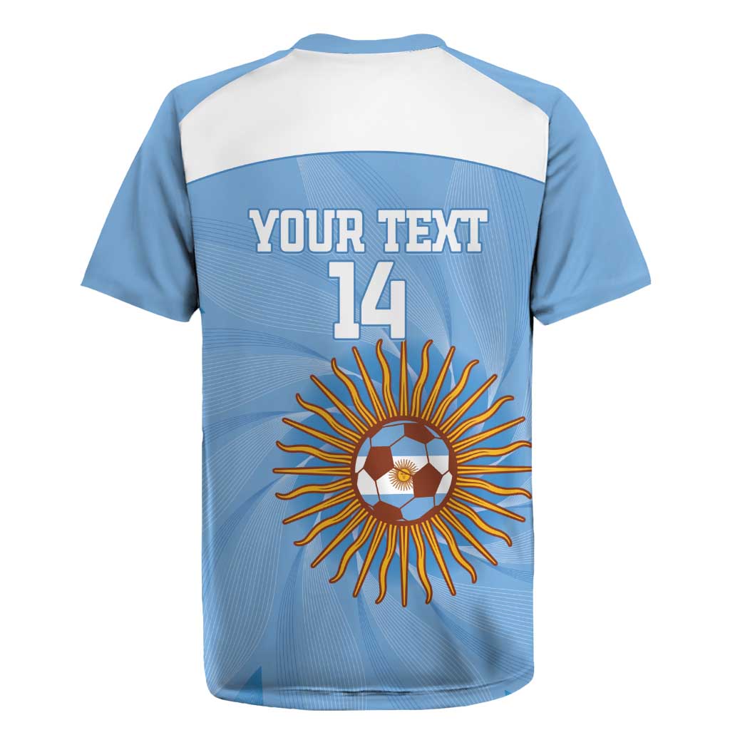 Custom Argentina Football Rugby Jersey Vamos La Albiceleste Blue Version - Wonder Print Shop