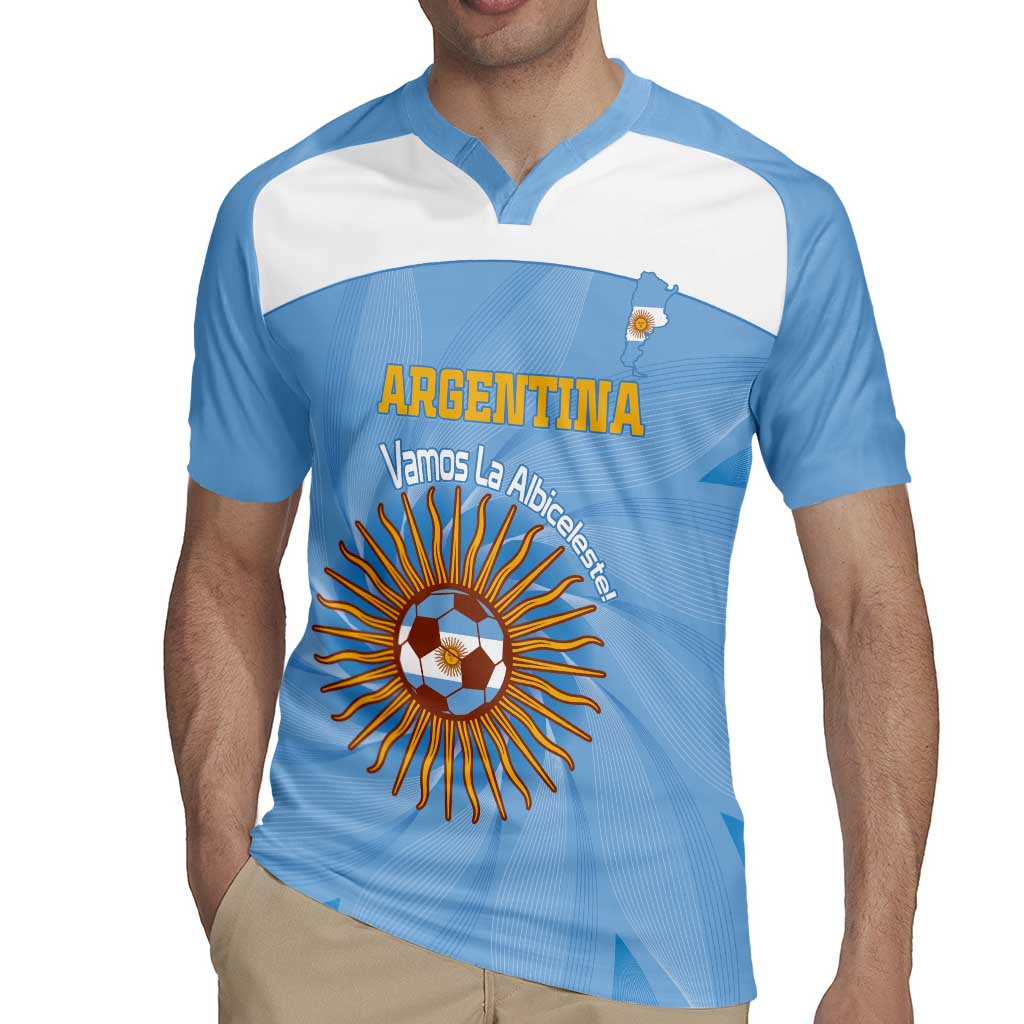 Custom Argentina Football Rugby Jersey Vamos La Albiceleste Blue Version - Wonder Print Shop