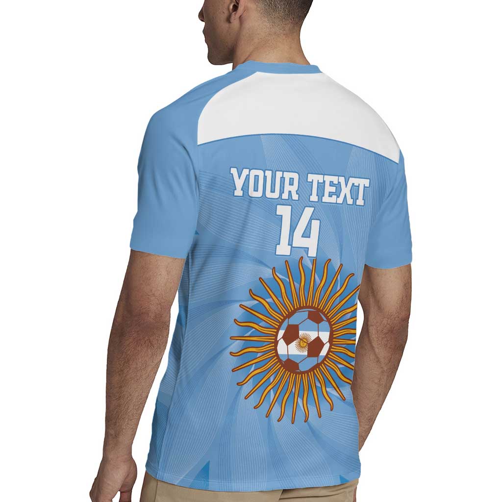 Custom Argentina Football Rugby Jersey Vamos La Albiceleste Blue Version - Wonder Print Shop